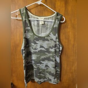 Lucky Brand Green Camouflage Tank